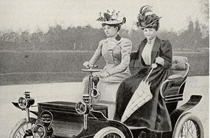 Early 1900s automobile vacation